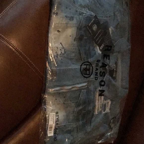 New Reasons Brand Paint Splatter Denim Jacket.Unisex Size Large and Medium - Picture 8 of 10